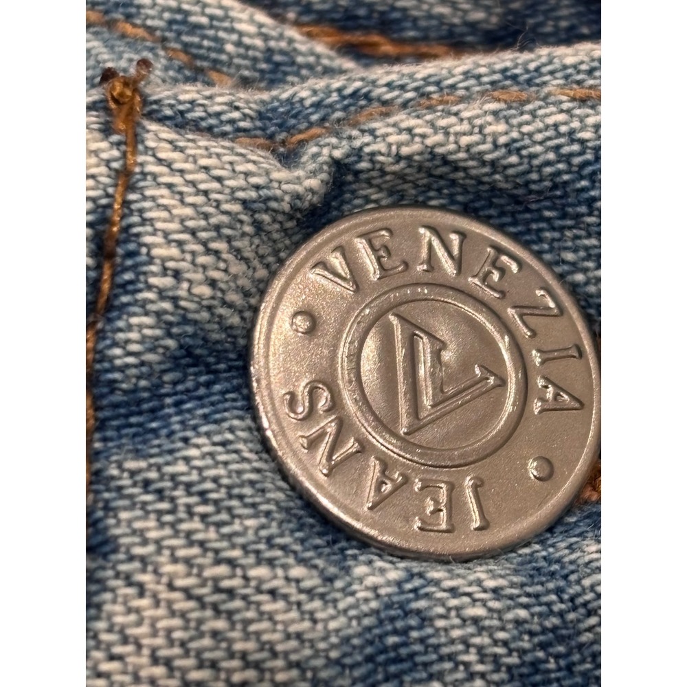 Venezia Jeans Womens‎ 16 Light Wash High Rise Pleated Mom Jeans Made USA Cotton - Picture 5 of 14